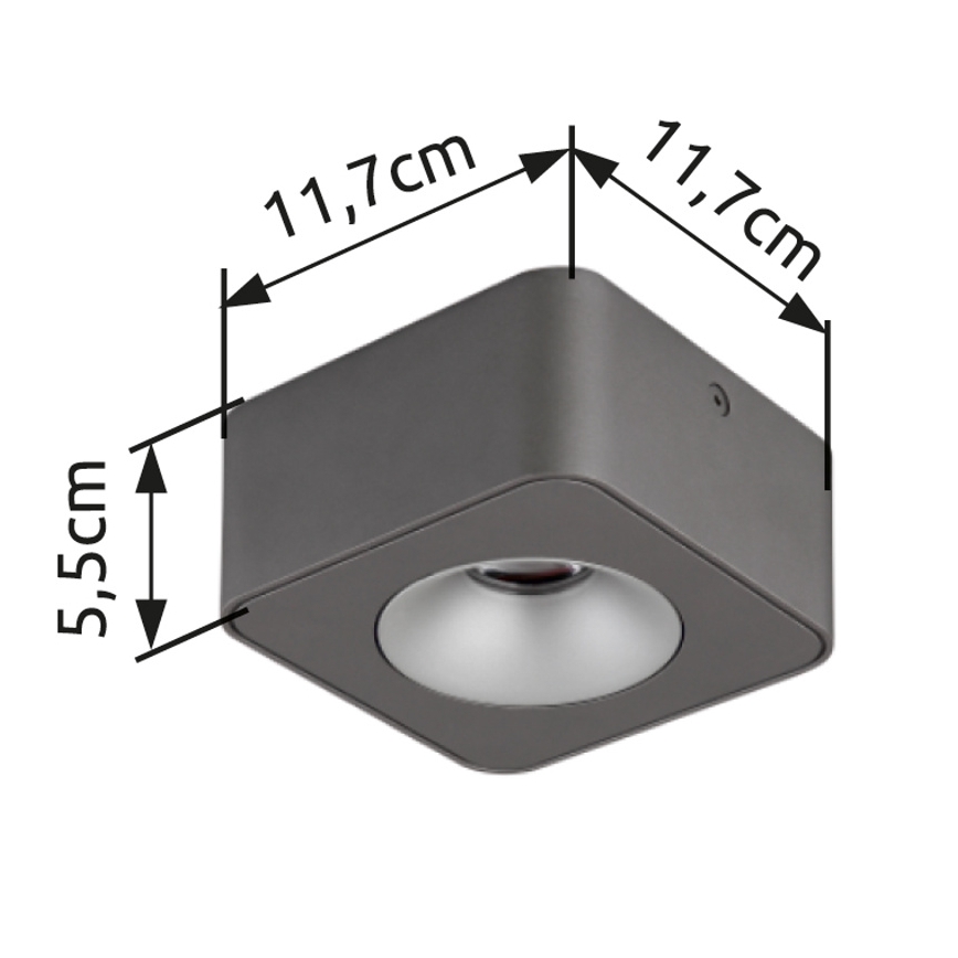 Globo - LED Stropné svietidlo LED/6,5W/230V 11,7x11,7 cm