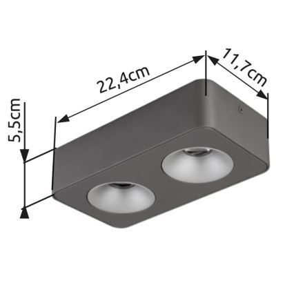 Globo - LED Stropné svietidlo LED/11W/230V 11,7x22,4 cm