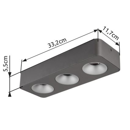 Globo - LED Stropné svietidlo LED/14W/230V 11,7x33,2 cm