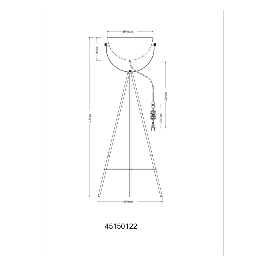 Globo - Stojacia lampa 1xE27/40W/230V