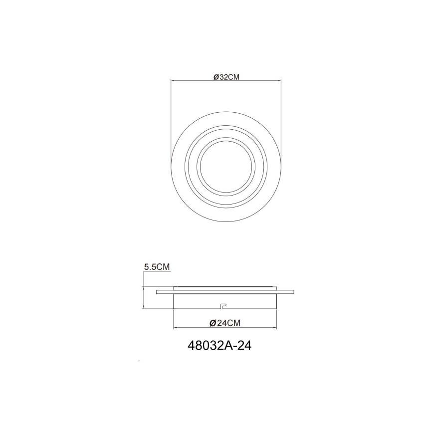 Globo - LED Stropné svietidlo LED/24W/230V 3000K pr. 32 cm