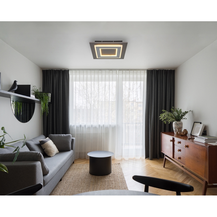 Globo - LED Stropné svietidlo LED/24W/230V 3000K 32x32 cm antracit