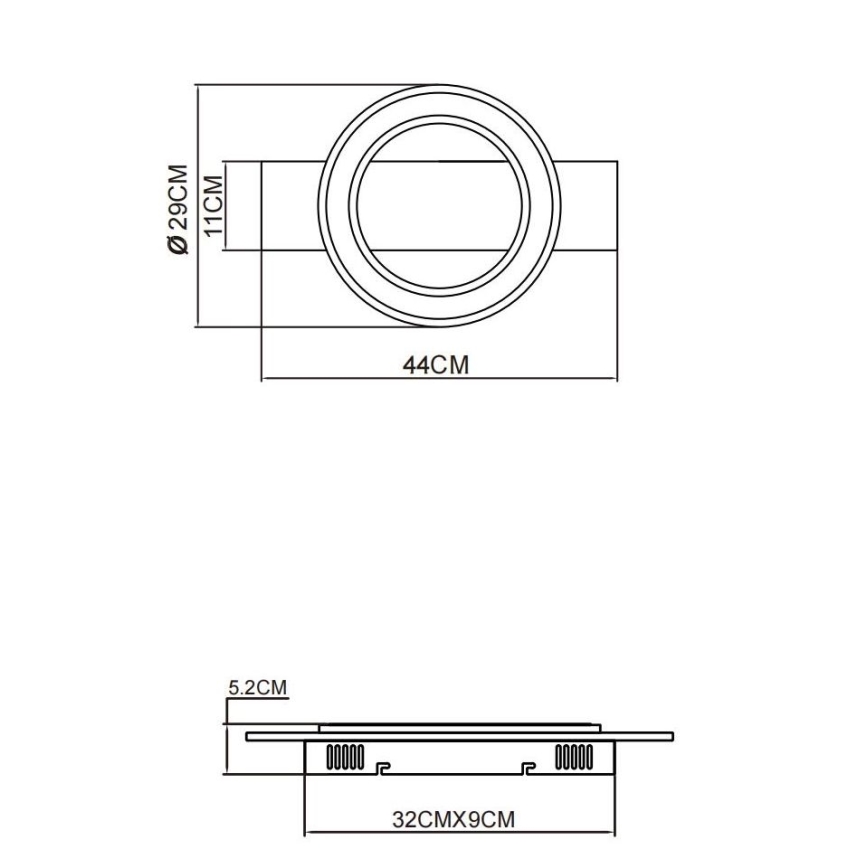 Globo - LED Stropné svietidlo LED/18W/230V hnedá