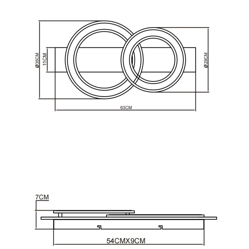 Globo - LED Stropné svietidlo LED/40W/230V hnedá