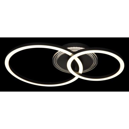 Globo - LED Stropné svietidlo LED/30W/230V 2700/4500/6500K pr. 33x50 cm čierna