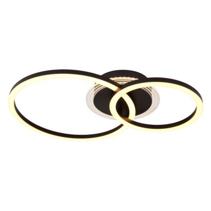 Globo - LED Stropné svietidlo LED/30W/230V 2700/4500/6500K pr. 33x50 cm čierna