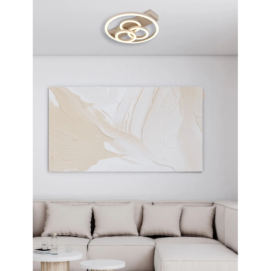 Globo - LED stmievateľné stropné svietidlo LED/40W/230V 2700-6500K priemer 35x33 cm béžová + diaľkové ovládanie