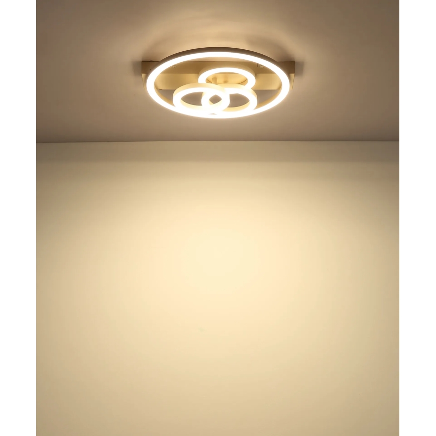 Globo - LED stmievateľné stropné svietidlo LED/40W/230V 2700-6500K priemer 35x33 cm béžová + diaľkové ovládanie