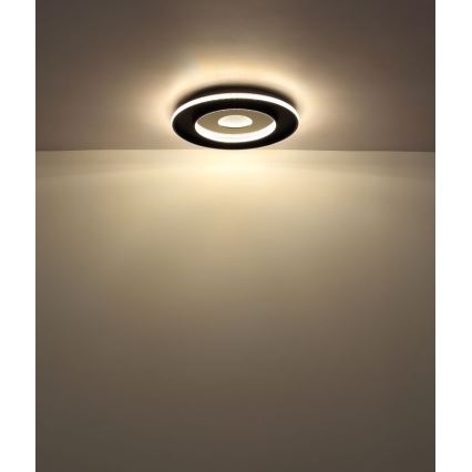 Globo - LED Stmievateľné stropné svietidlo LED/30W/230V 2700-6500K pr. 52,5 cm čierna + diaľkové ovládanie