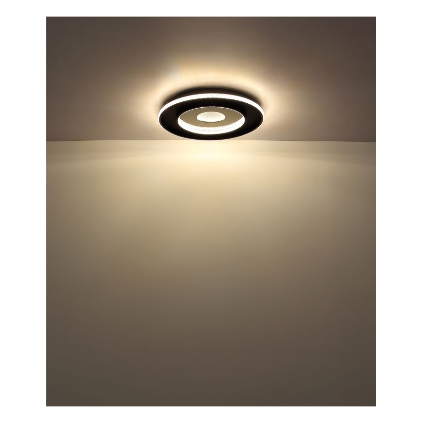 Globo - LED Stmievateľné stropné svietidlo LED/30W/230V 2700-6500K pr. 52,5 cm čierna + diaľkové ovládanie
