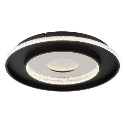Globo - LED Stmievateľné stropné svietidlo LED/30W/230V 2700-6500K pr. 52,5 cm čierna + diaľkové ovládanie