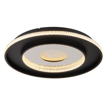 Globo - LED Stmievateľné stropné svietidlo LED/30W/230V 2700-6500K pr. 52,5 cm čierna + diaľkové ovládanie