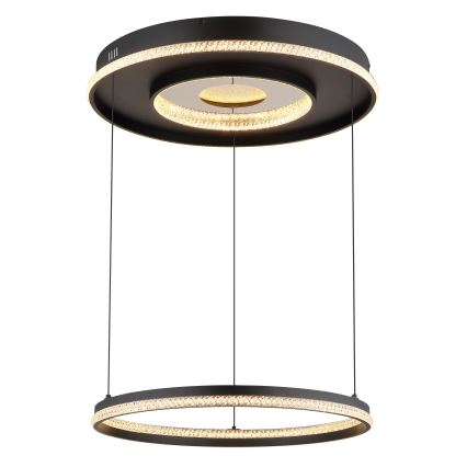 Globo - LED Stmievateľný luster na lanku LED/54W/230V 2700-6500K pr. 60 cm čierna + diaľkové ovládanie