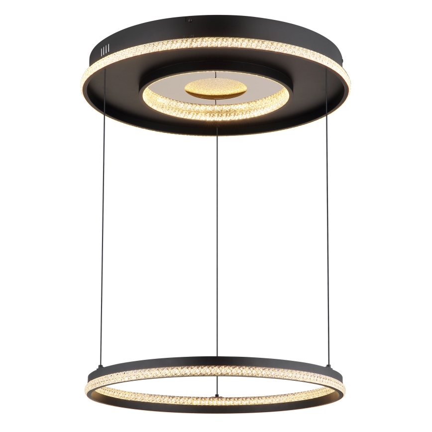 Globo - LED Stmievateľný luster na lanku LED/54W/230V 2700-6500K pr. 60 cm čierna + diaľkové ovládanie
