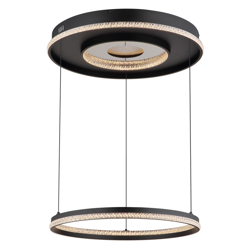 Globo - LED Stmievateľný luster na lanku LED/54W/230V 2700-6500K pr. 60 cm čierna + diaľkové ovládanie