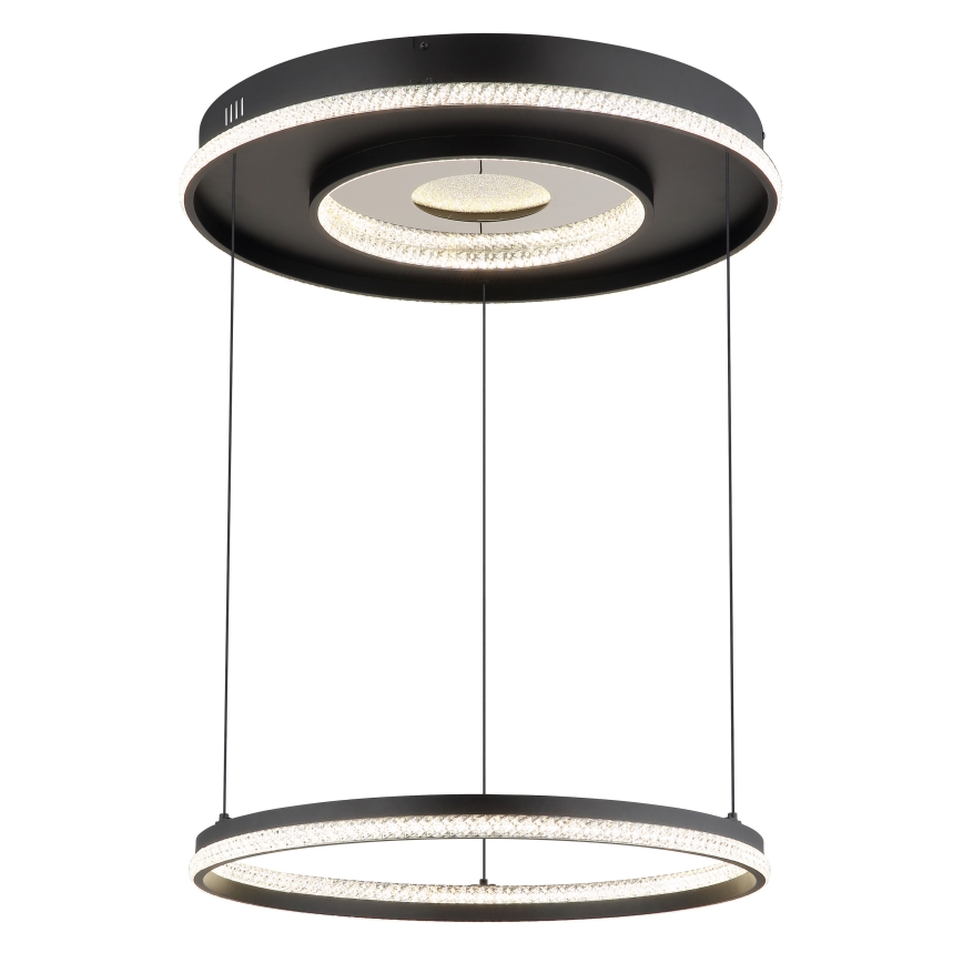 Globo - LED Stmievateľný luster na lanku LED/54W/230V 2700-6500K pr. 60 cm čierna + diaľkové ovládanie