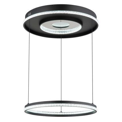Globo - LED Stmievateľný luster na lanku LED/54W/230V 2700-6500K pr. 60 cm čierna + diaľkové ovládanie