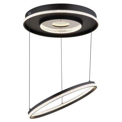 Globo - LED Stmievateľný luster na lanku LED/54W/230V 2700-6500K pr. 60 cm čierna + diaľkové ovládanie