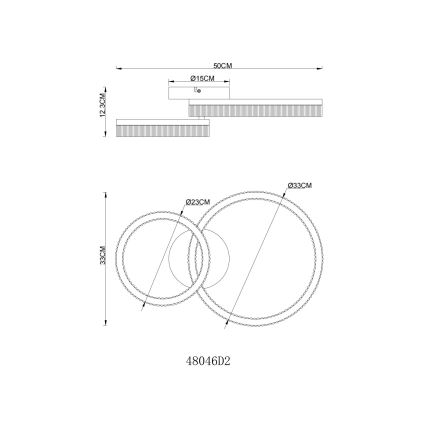 Globo - LED stropné svietidlo LED/24W/230V 3000K 33x50 cm