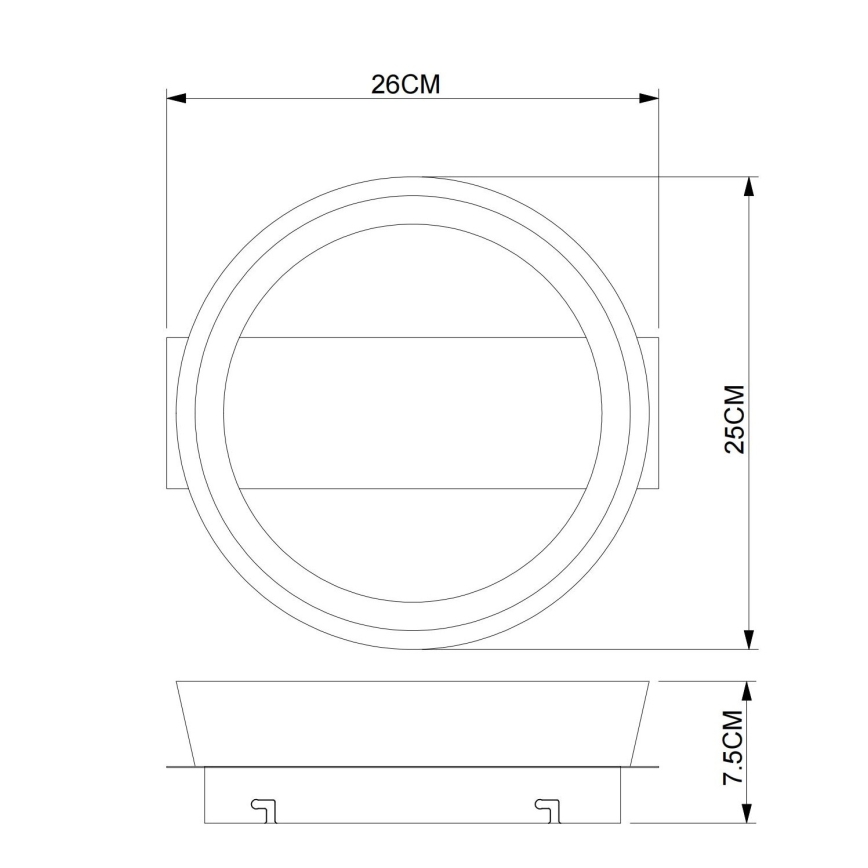 Globo - LED Stropné svietidlo LED/12W/230V 3000K 26x25 cm