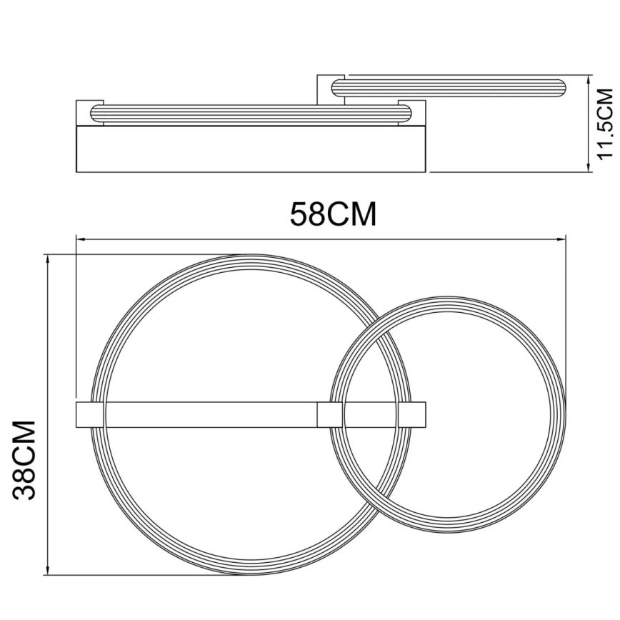 Globo - LED stropné svietidlo LED/24W/230V 3000K 58x38 cm béžové