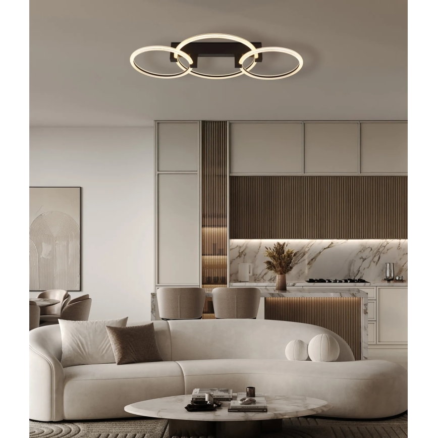 Globo - LED Stropné svietidlo LED/40W/230V 3000K 76,1x38 cm čierna