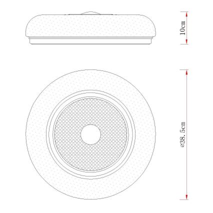 Globo - LED Stropné svietidlo LED/24W/230V 2700/4000/6000K pr. 38,5 cm biela