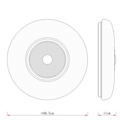 Globo - LED stropné svietidlo LED/36W/230V 2700/4000/6000K pr. 48,5 cm biele