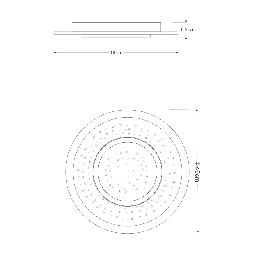 Globo - LED Stmievateľné stropné svietidlo LED/44W/230V 2700-6000K + diaľkové ovládanie