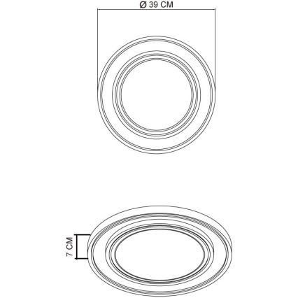 Globo - LED Stropné svietidlo LED/24W/230V 3000K pr. 39 cm