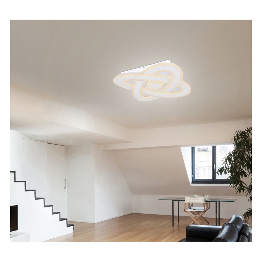 Globo - LED Stmievateľné stropné svietidlo LED/36W/230V 3000-6000K pr. 50 cm biela + diaľkové ovládanie
