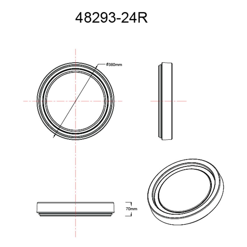 Globo - LED Stropné svietidlo LED/24W/230V 4000K pr. 38 cm