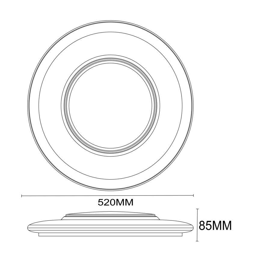 Globo - LED Stmievateľné stropné svietidlo LED/48W/230V + diaľkové ovládanie