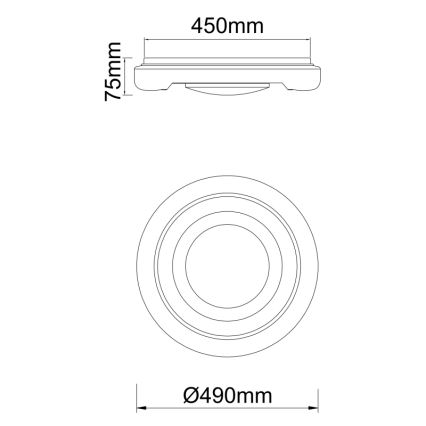 Globo 483111-40 - LED Stropné svietidlo RADA LED/40W/230V 2700/4200/6500K pr. 49 cm