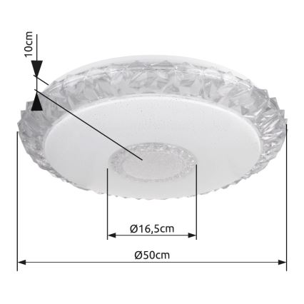 Globo - LED stropné stmievateľné svietidlo LED/40W/230V 2700-6500K pr. 50 cm Wi-Fi Tuya + diaľkové ovládanie
