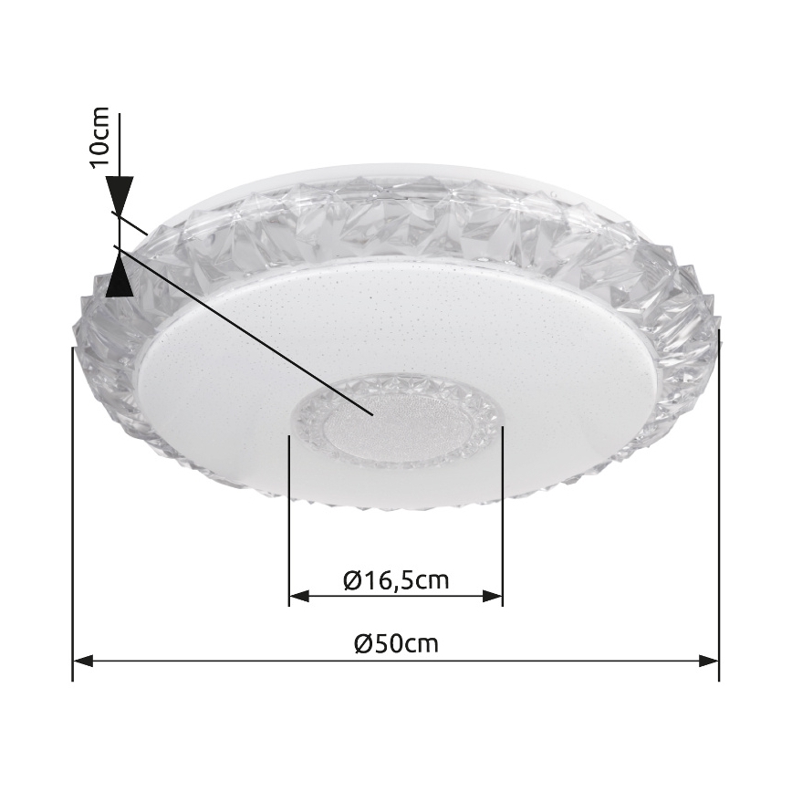 Globo - LED stropné stmievateľné svietidlo LED/40W/230V 2700-6500K pr. 50 cm Wi-Fi Tuya + diaľkové ovládanie