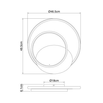 Globo - LED Stmievateľné stropné svietidlo LED/36W/230V + diaľkové ovládanie