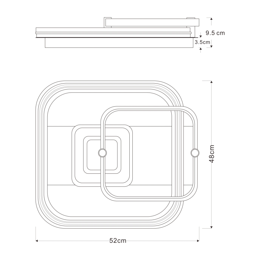 Globo 48459-48 - LED stmievateľné stropné svietidlo ANI LED/48W/230V 2700-6000K 48x52 cm + diaľkové ovládanie