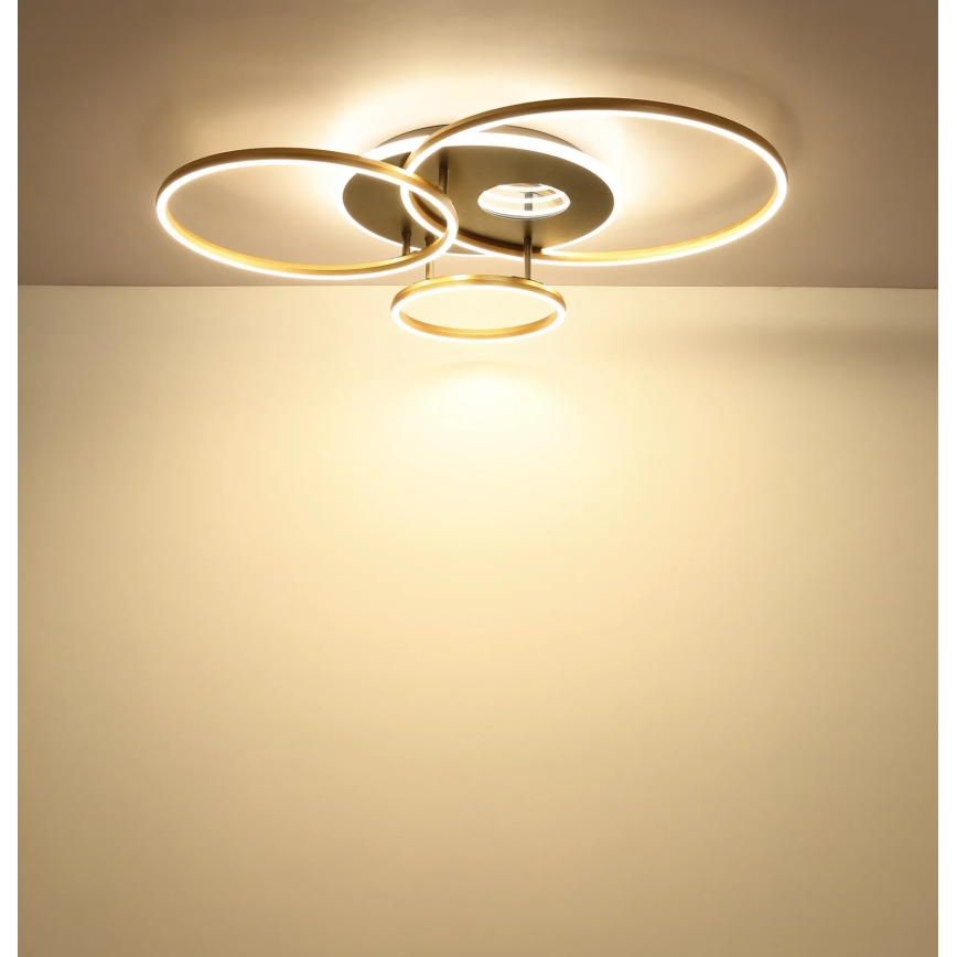 Globo - LED stmievateľné stropné svietidlo LED/54W/230V 2700-6500K 90x70 cm antracit/zlatá + diaľkové ovládanie