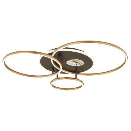 Globo - LED stmievateľné stropné svietidlo LED/54W/230V 2700-6500K 90x70 cm antracit/zlatá + diaľkové ovládanie