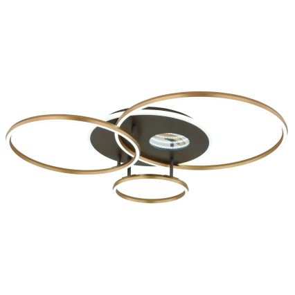 Globo - LED stmievateľné stropné svietidlo LED/54W/230V 2700-6500K 90x70 cm antracit/zlatá + diaľkové ovládanie