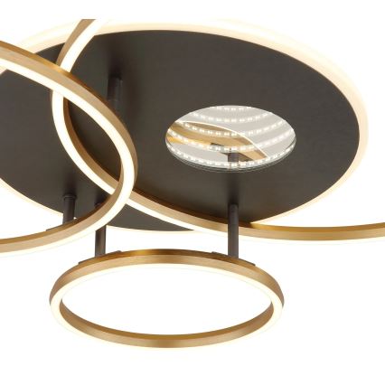 Globo - LED stmievateľné stropné svietidlo LED/54W/230V 2700-6500K 90x70 cm antracit/zlatá + diaľkové ovládanie