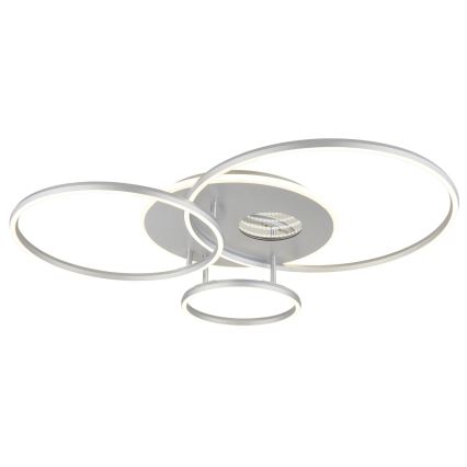 Globo - LED stmievateľné stropné svietidlo LED/54W/230V 2700-6500K 90x70 cm strieborné + diaľkové ovládanie