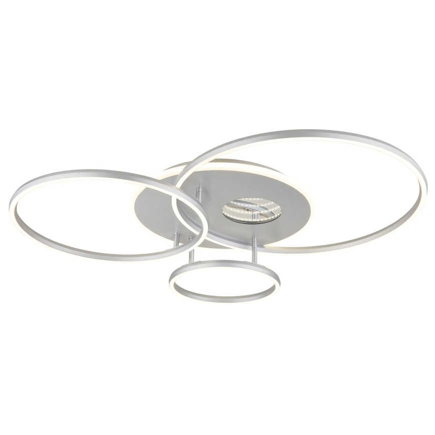 Globo - LED stmievateľné stropné svietidlo LED/54W/230V 2700-6500K 90x70 cm strieborné + diaľkové ovládanie