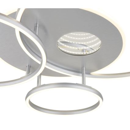 Globo - LED stmievateľné stropné svietidlo LED/54W/230V 2700-6500K 90x70 cm strieborné + diaľkové ovládanie