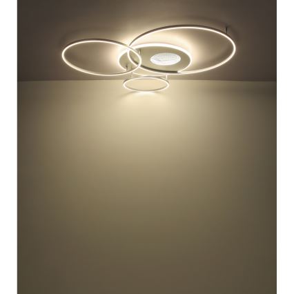 Globo - LED Stmievateľné stropné svietidlo LED/70W/230V 2700-6500K matný chróm + diaľkové ovládanie