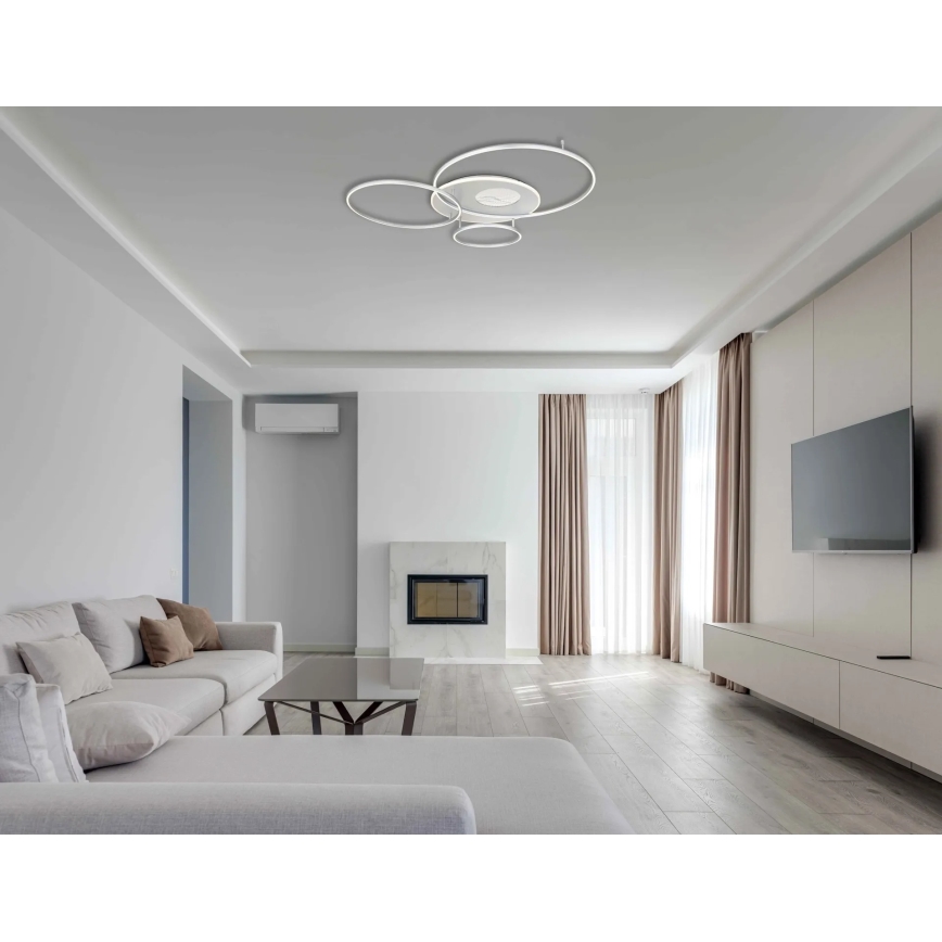 Globo - LED Stmieateľné stropné svietidlo LED/70W/230V 2700-6500K Wi-Fi Tuya matný chróm + diaľkové ovládanie