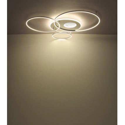 Globo - LED Stmieateľné stropné svietidlo LED/70W/230V 2700-6500K Wi-Fi Tuya matný chróm + diaľkové ovládanie