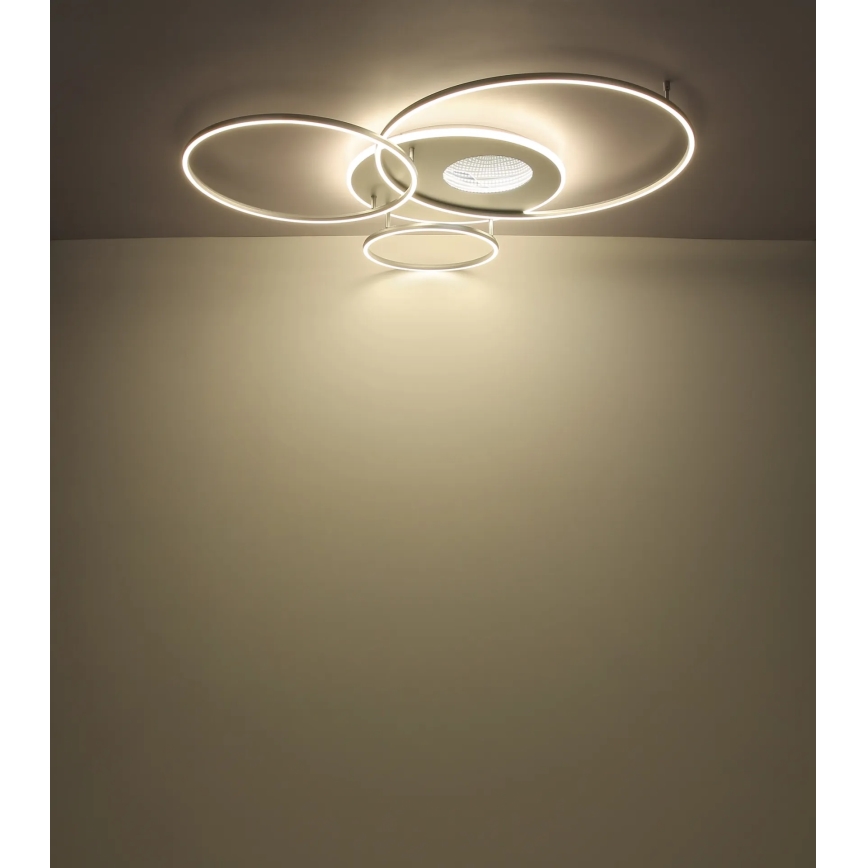 Globo - LED Stmieateľné stropné svietidlo LED/70W/230V 2700-6500K Wi-Fi Tuya matný chróm + diaľkové ovládanie