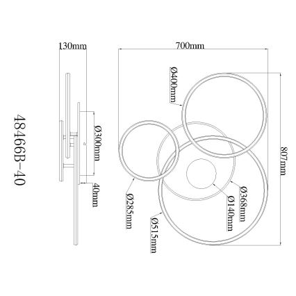 Globo - stmievateľné LED stropné svietidlo LED/40W/230V 2700-6500K 70x80,7 cm + diaľkové ovládanie